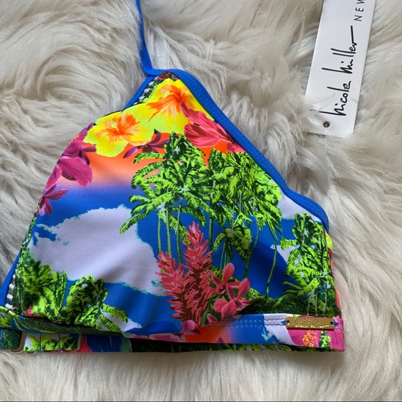Nicole Miller floral Hawaiian bikini top - Picture 3 of 7